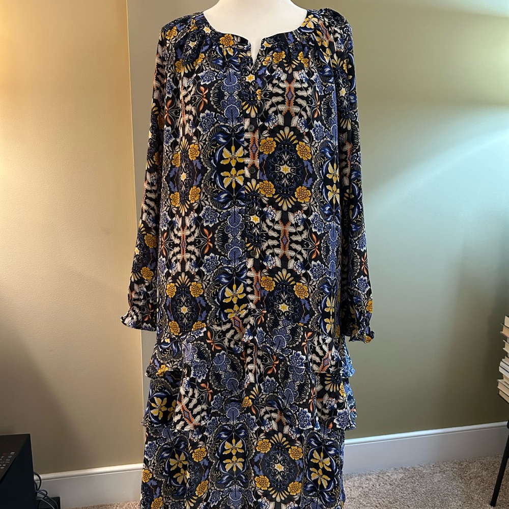 Anne Taylor LOFT Floral Pattern Dress Size L